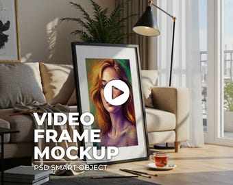 Vertical Frame Video Mockup | 5:4 Ratio PSD