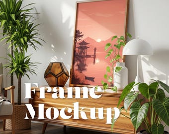 Cozy Living Room Frame Mockup | DIN A Ratio (Instant Download)