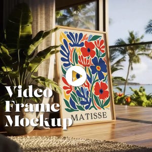 Coastal Art Print Video Mockup, Listing Animation (Digital Download)