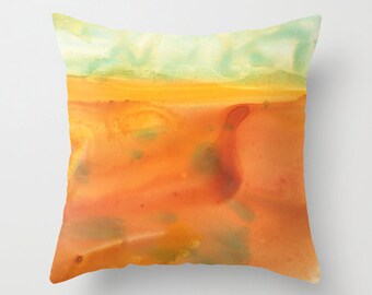 Homesick II Watercolor Throw Pillow Cover