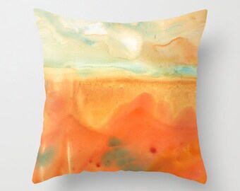 Homesick I Watercolor Throw Pillow Cover