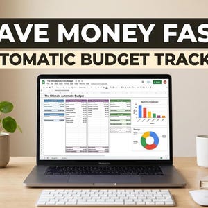 Budget Planner Google Sheets | Automatic Expense Tracker | Monthly Budget Spreadsheet | Personal Finance Template 2026