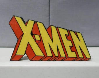 X-Men 3D gedrucktes Logo Schild - Kunst für Schreibtisch oder Wand