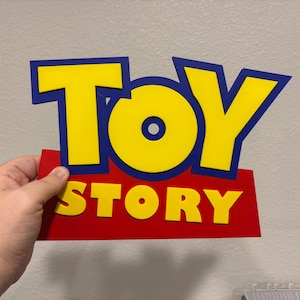 Toy Story 3D Printed BIG Logo Sign - Desk Shelf or Wall Art