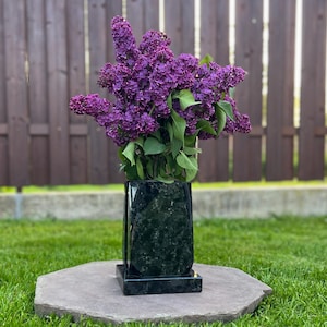 Stone vase | Granite vases | Memorial vase | Remembrance gift | Cemetery decor | Vase for cemetery | Vase for headstone | Cemetery vase