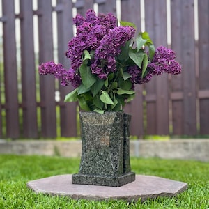 Cemetery vase | Stone vase | Granite vases | Memorial vase | Remembrance gift | Cemetery decor | Vase for cemetery | Vase for headstone