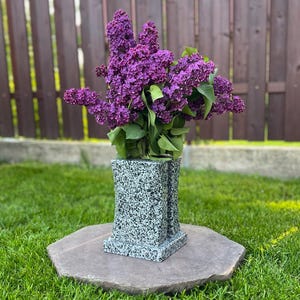 Cemetery vase | Stone vase | Granite vases | Memorial vase | Remembrance gift | Cemetery decor | Vase for cemetery | Vase for headstone