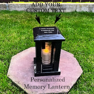 Grablaterne Personalisiert |  Custom grave lantern | Personalized memory lantern | Personalized grave decoration | Engraved memorial gift