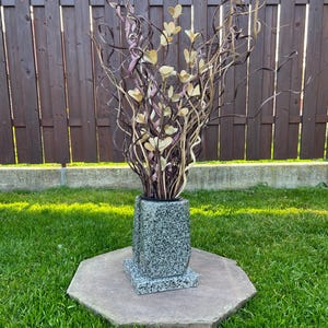 Stone vase | Granite vases | Memorial vase | Remembrance gift | Cemetery decor | Vase for cemetery | Vase for headstone | Cemetery vase