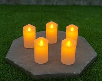 Paraffin Memorial Candle or LED Light for Lantern, Replacement Grave Candle, Cemetery Candle Insert, Memorial Lantern Accessory
