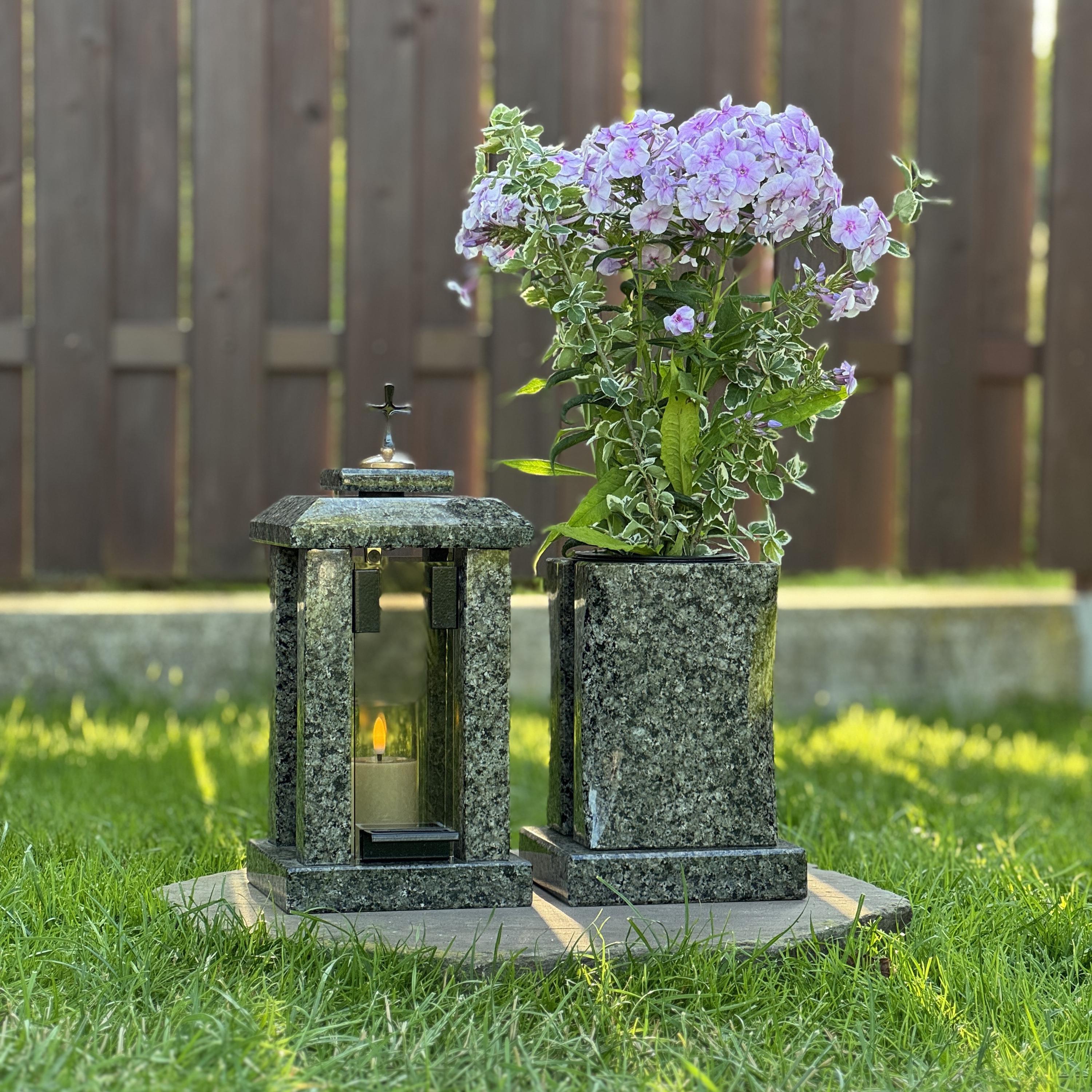 Granitsockel für grab vase