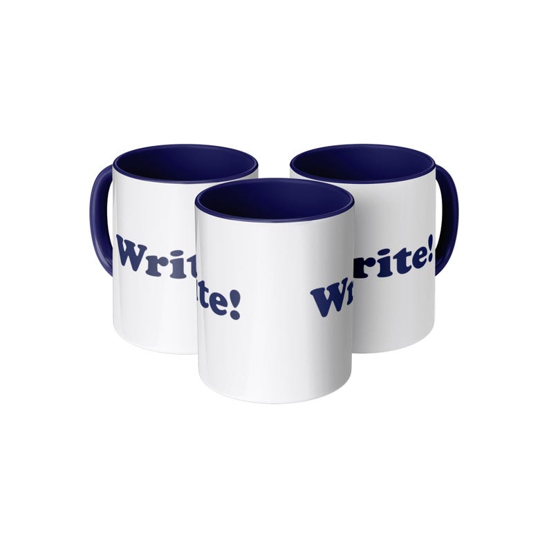 Write! Accent Mug - 11oz Glossy Coffee Cup image 5