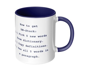 Unstuck Mug | Writer's Block Remedy, New Words