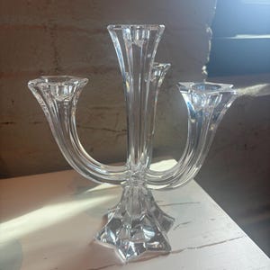 Vintage Villeroy boch crystal 4 arm candlestick holder