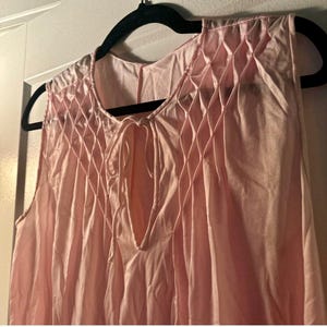 Vintage pink babydoll slip nightgown size large