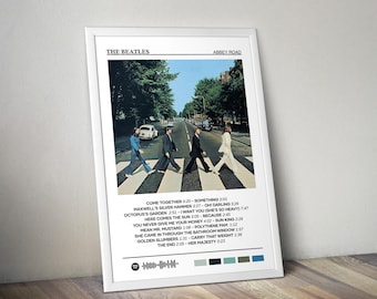 Pôster dos Beatles | Pôster da Abbey Road | Impressão de pôster de álbum | Pôster de capa de álbum | Pôster de música rock | Decoração de quarto