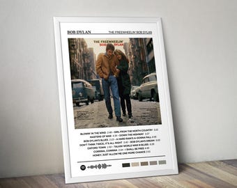 Bob Dylan Poster | The Freewheelin' Bob Dylan Poster | Album Poster Print | Album Cover Poster | Rock Music Poster | Room Decor