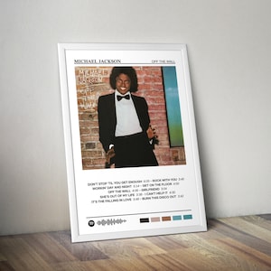 Michael Jackson Plakat | Aus der Wand Poster | Album Poster Druck | Album Cover Poster | Pop Musik Poster | Zimmer Dekor | Musik Geschenk