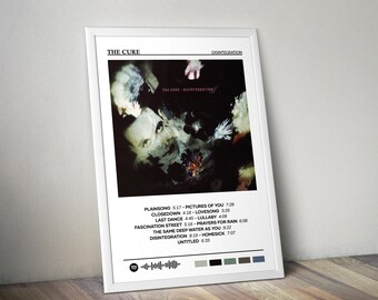 The Cure Poster | Disintegration Poster | Album Poster Print | Album Cover Poster | Pop Music Poster | Room Decor | Music Gift | Music Decor