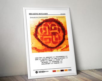 Plakat Breaking Benjamin | Plakat Saturate | Plakat albumowy | Plakat na okładkę albumu | Plakat z muzyką pop | Dekoracja pokoju | Prezent muzyczny