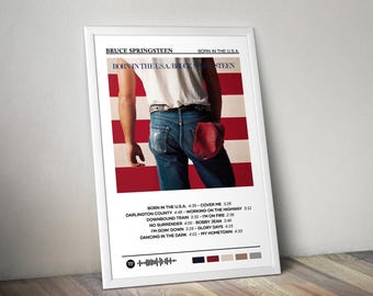 Bruce Springsteen Poster | Born in the U.S.A. Poster | Album Poster Print | Album Cover Poster | Rock Music Poster | Room Decor | Music Gift