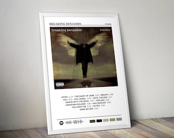 Plakat Breaking Benjamin | Plakat Phobia | Plakat albumowy | Plakat na okładkę albumu | Plakat z muzyką pop | Dekoracja pokoju | Prezent muzyczny