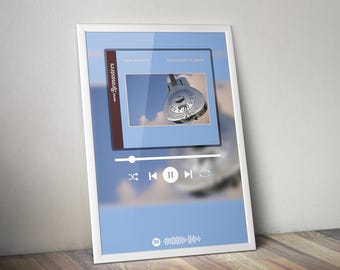Dire Straits Poster | Brothers in Arms Poster | Album Poster Print | Album Cover Poster | Rock Music Poster | Room Decor | Music Gift
