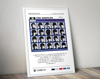 ビートルズのポスター | ハード・デイズ・ナイトのポスター | アルバムのポスタープリント | アルバムカバーのポスター | ロックミュージックのポスター | 部屋の装飾