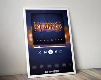 Def Leppard Poster | Euphoria Poster | Album Poster Print | Album Cover Poster | Rock Music Poster | Room Decor | Music Gift
