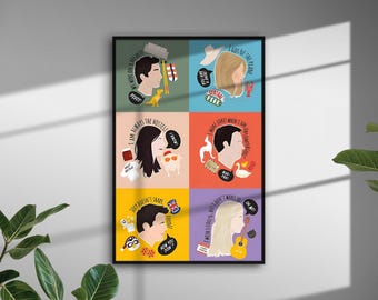 Plakat Friends | Plakat serialu TV | Dekoracja pokoju | Dekoracja ścienna | Dekoracja TV | Prezent z plakatu