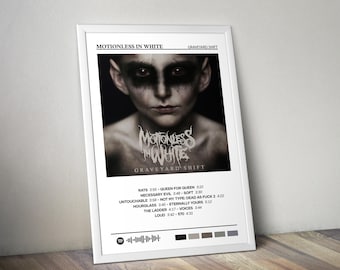 Plakat „Motionless in White” | Plakat „Graveyard Shift” | Plakat do albumu | Plakat na okładkę albumu | Plakat z muzyką pop | Dekoracja pokoju | Prezent muzyczny