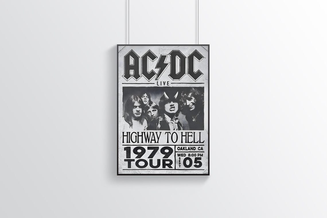 ACDC Poster | Album Poster | Room Decor | Wall Decor | Music Decor ...