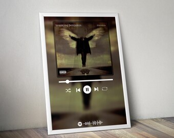 Plakat Breaking Benjamin | Plakat Phobia | Plakat albumowy | Plakat na okładkę albumu | Plakat z muzyką rockową | Dekoracja pokoju | Prezent muzyczny