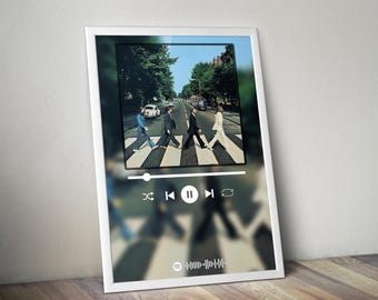 Pôster dos Beatles | Pôster da Abbey Road | Impressão de pôster de álbum | Pôster de capa de álbum | Pôster de música rock | Decoração de quarto