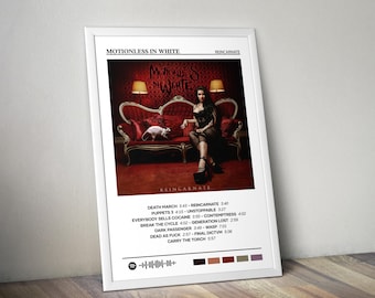 Plakat „Motionless in White” | Plakat „Reincarnate” | Plakat do albumu | Plakat na okładkę albumu | Plakat z muzyką pop | Dekoracja pokoju | Prezent muzyczny