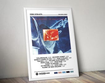 Dire Straits Poster | On Every Street Poster | Album Poster Print | Album Cover Poster | Pop Music Poster | Room Decor | Music Gift