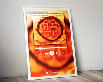 Plakat Breaking Benjamin | Plakat Saturate | Plakat albumowy | Plakat okładkowy | Plakat z muzyką rockową | Dekoracja pokoju | Prezent muzyczny