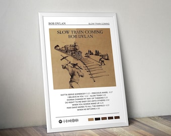 Bob Dylan Poster | Slow Train Coming Poster | Album Poster Print | Album Cover Poster | Rock Music Poster | Room Decor