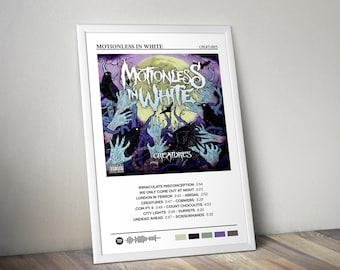 Plakat „Motionless in White” | Plakat „Stworzenia” | Plakat do albumu | Plakat na okładkę albumu | Plakat z muzyką pop | Dekoracja pokoju | Prezent muzyczny