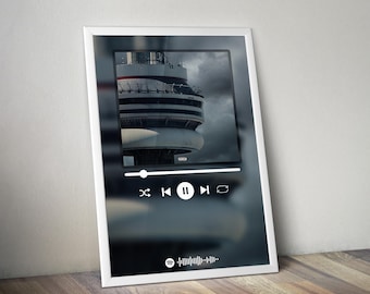Plakat Drake'a | Plakat „Widoki” | Plakat albumowy | Plakat na okładkę albumu | Plakat z muzyką rockową | Dekoracja pokoju | Prezent muzyczny