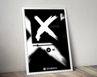 Def Leppard Poster | X Poster | Album Poster Print | Album Cover Poster | Rock Music Poster | Room Decor | Music Gift