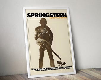 Bruce Springsteen Poster | Vintage Poster | Album Poster Print | Album Cover Poster | Rock Music Poster | Room Decor | Music Gift