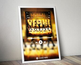 Def Leppard Poster | Yeah! Poster | Album Poster Print | Album Cover Poster | Rock Music Poster | Room Decor | Music Gift