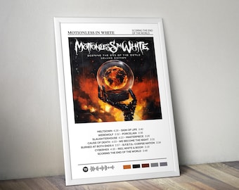 Plakat „Motionless in White” | Plakat „Score the End of the World” | Plakat do albumu | Plakat na okładkę albumu | Plakat z muzyką pop | Dekoracja pokoju