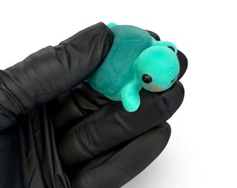 Tiny Turtle Squishy – Cloud Soft Finish – Super Squishy Sea Turtle Taba Toy – Stretchy Kawaii Fidget – Sensory Gift – Ocean Stress Toy
