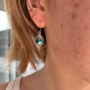 Abalone teardrop earrings