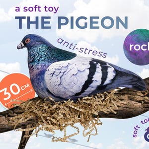 Realistic Life Size Pigeon Bird Plush | Soft Dove Decor for Home or Gift
