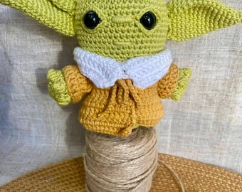 Ręcznie robiona Amigurumi Baby Yoda Pluszowa Zabawka