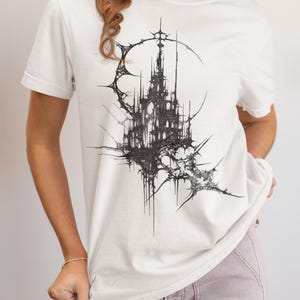 Cybersigilism Gothic Castle T-Shirt: Dark Fantasy Streetwear