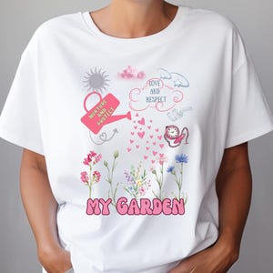 Surreal Floral Garden T-Shirt, Dreamy Naturecore Gift, Progressive Rock Inspired Present